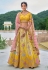 Mustard silk lehenga choli for wedding 7107