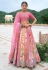 Pink silk wedding lehenga choli 7109