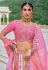 Pink silk wedding lehenga choli 7109