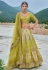 Light green silk lehenga choli for wedding 7111