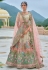 Pista green silk lehenga choli 7112