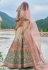 Pista green silk lehenga choli 7112