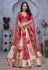 Magenta organza wedding lehenga choli KF16I