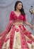 Magenta organza wedding lehenga choli KF16I