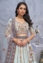 Sky blue organza lehenga choli for wedding KF12B