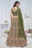 Green net lehenga choli for wedding KF04G