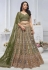Green net lehenga choli for wedding KF04G