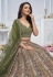 Green net lehenga choli for wedding KF04G