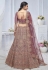 Pink net lehenga choli for wedding KF03O