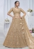 Brown net lehenga choli for wedding KF03B