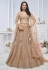 Peach net lehenga choli for wedding KF01M