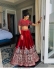 Bollywood Model Maroon Velvet embroidered lehenga for wedding