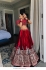 Bollywood Model Maroon Velvet embroidered lehenga for wedding