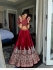 Bollywood Model Maroon Velvet embroidered lehenga for wedding