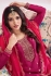 Vichitra silk embroidered palazzo suit in Rani pink colour 69451