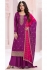 Vichitra silk embroidered palazzo suit in Magenta colour 69453