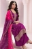 Vichitra silk embroidered palazzo suit in Magenta colour 69453