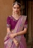 Lavender silk saree with blouse 1002