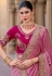 Pink silk saree with blouse 1006
