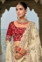 Cream banarasi saree 7701