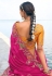 Magenta satin saree with blouse 7702