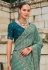 Sea green tissue saree with blouse 7703