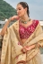 Beige kanjivaram silk saree 7704