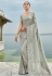 Grey banarasi saree 7708