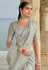 Grey banarasi saree 7708