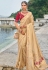 Beige kanjivaram silk saree 7711