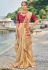 Beige kanjivaram silk saree 7711