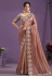 Peach banarasi saree 24806