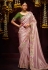 Pink banarasi saree with blouse 342