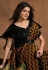 Brown satin silk designer saree 24414