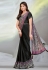 Black crepe saree with blouse 24621