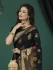 Black Pure dola banarasi silk zari woven wedding saree with blouse