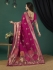 Pink Pure dola banarasi silk zari woven wedding saree with blouse