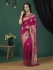 Pink Pure dola banarasi silk zari woven wedding saree with blouse