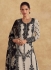 Chinnon silk embroidered Pakistani style palazzo suit in Off white colour 10071