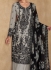 Chinnon silk embroidered Pakistani style palazzo suit in Grey colour 10069