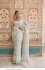 Bollywood Model aqua green net sequins embroidered saree