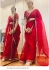 Bollywood model red organza silk sequins embroidery wedding saree