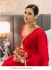 Bollywood model red organza silk sequins embroidery wedding saree