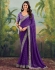 Purple georgette wedding saree with heavy embroidered blouse 1004