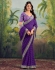 Purple georgette wedding saree with heavy embroidered blouse 1004
