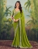 Light green georgette wedding saree with heavy embroidered blouse 1007