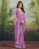 Lavender georgette wedding saree with heavy embroidered blouse 1010