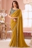 Yellow georgette wedding saree with heavy embroidered blouse 8002