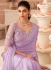 Lavender shimmer chiffon wedding saree with heavy embroidered blouse 8004