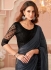 Grey georgette wedding saree with heavy embroidered blouse 8005